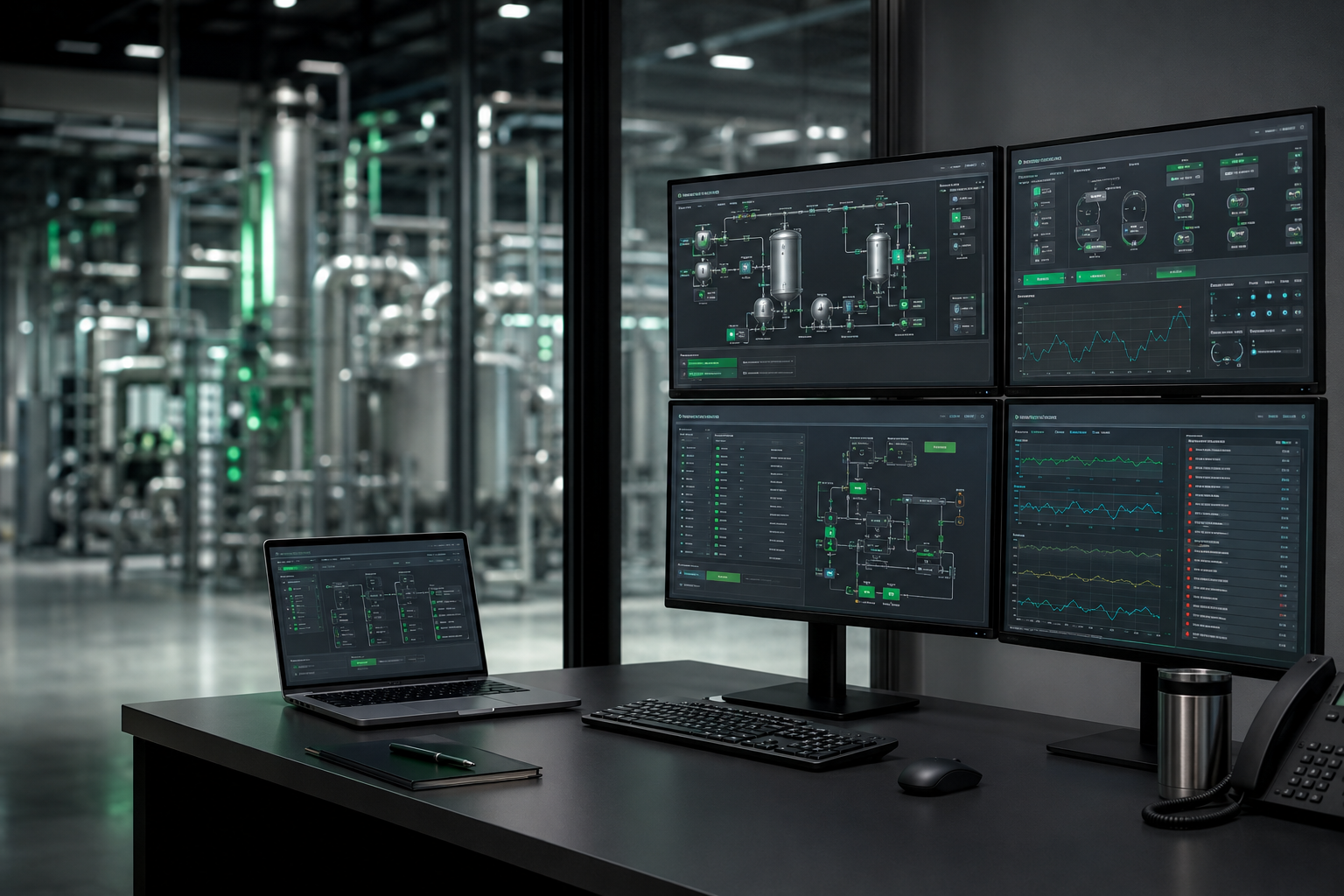 SCADA and HMI control room